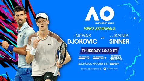 what chanel is the austrailian open mens fsemi finals on|Australian Open 2024 Men’s Semifinals LIVE Thursday Night on E.